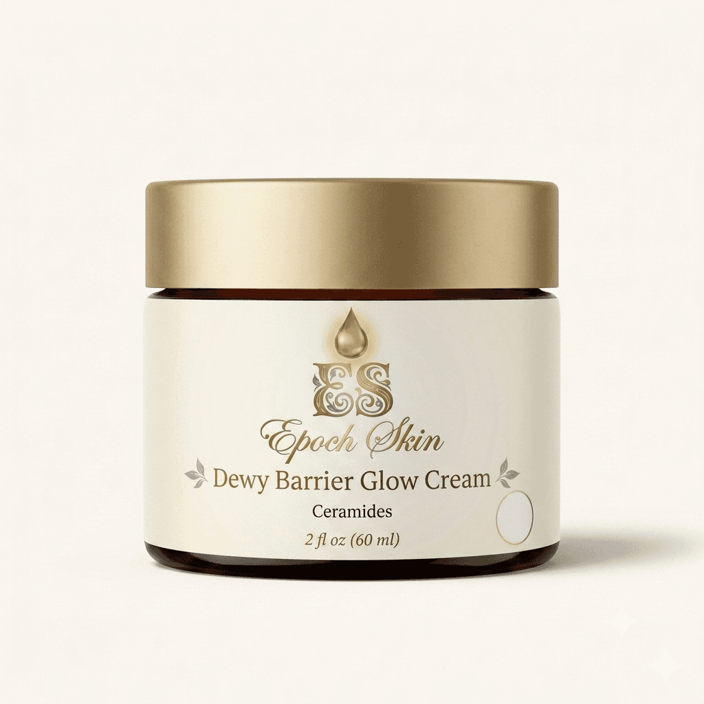 Epoch Skin Organic Dewy Barrier Glow Cream - 50ml jar with tremella fuciformis, beta-glucan, and Organic shea butter moisturizer