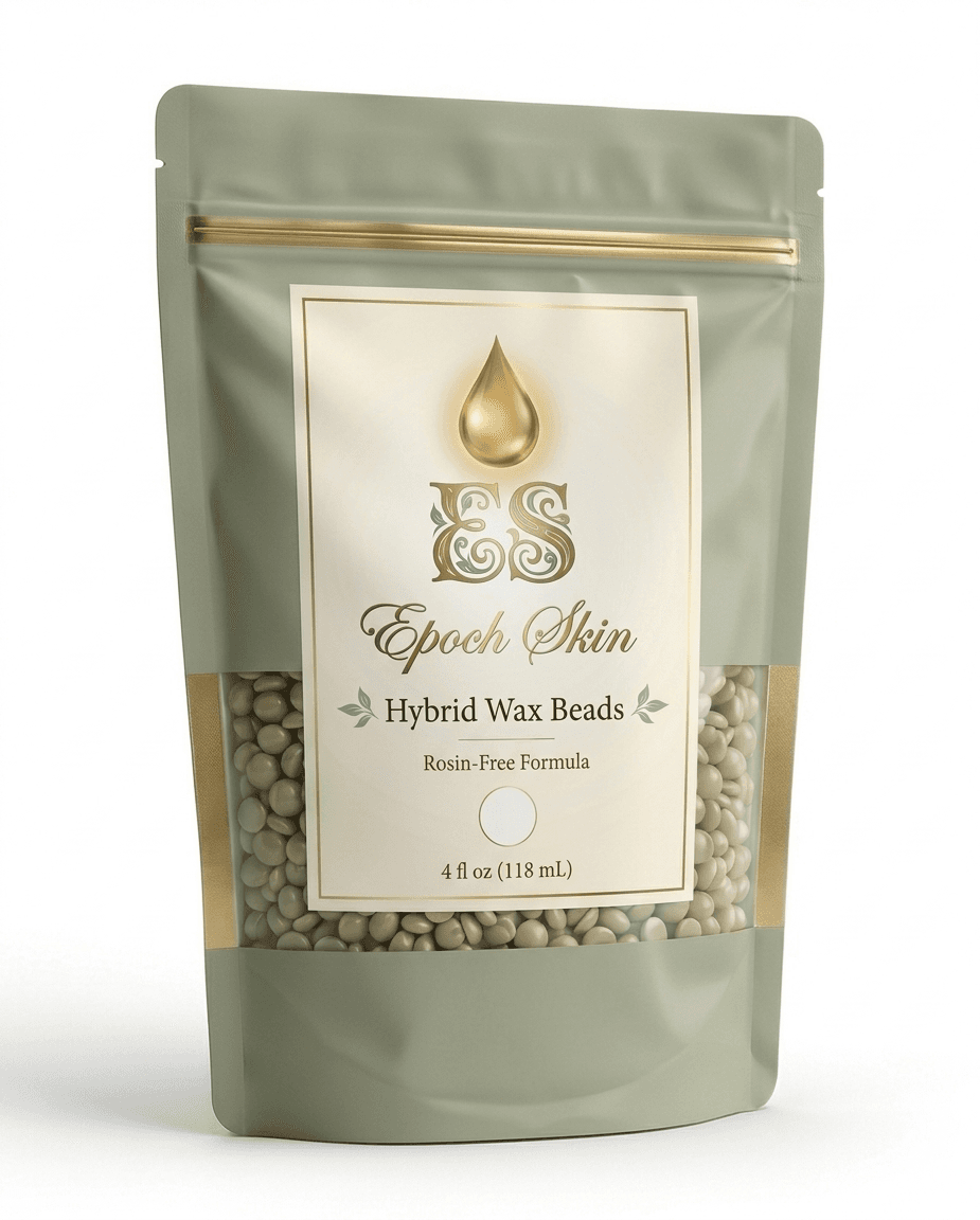 Epoch Skin Organic Creamy Hybrid Wax Beads - jar of wax beads with Organic shea butter and beeswax for gentle hair removal